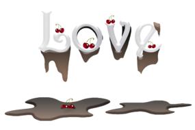 letters chocolate cherry