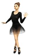 black dress fairy girl