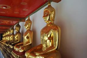 The golden buddha is beautiful