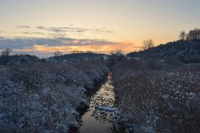 Winter Stream Sunrise