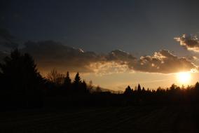 Mountain Scenery Sun Sunset
