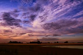 Sunset Landscape Clouds view