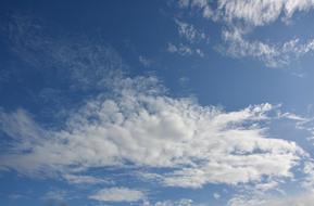 White Clouds Cloudy Sky Blue