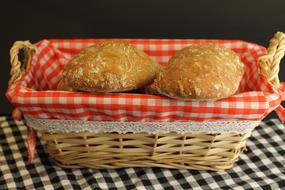 fresh delicious bread in a basket