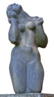 stone girl sculpture