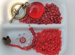 red Art Craft Beads