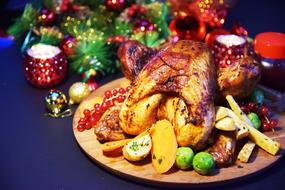 delicious fatty chicken with vegetables