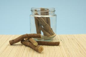 licorice root in a jar