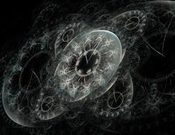 time clock fractal art digital