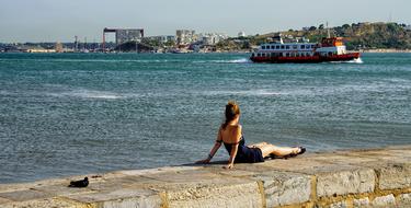 Relaxing Lazy girl at Afternoon