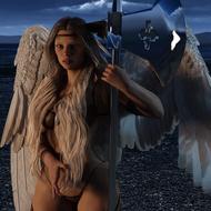 white angel beautiful night