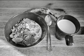 sweet milk with a snack