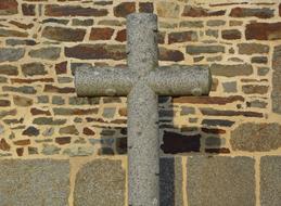 Cross Stone Monument Carved