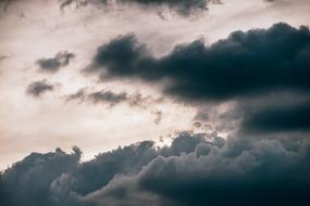 clouds gray background view