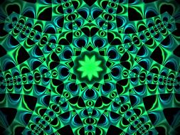 fractal green texture design lines