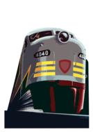 retro train pacific travel old