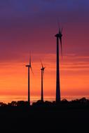 Windräder Sunrise Morning