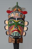 mask colored wooden look