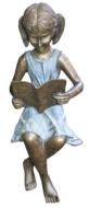 bronze Girl Figure Read