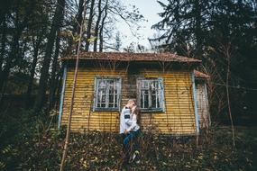 Mountain Couple Hugs