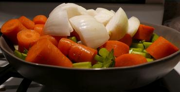 Onion, cucumber and tomato salad