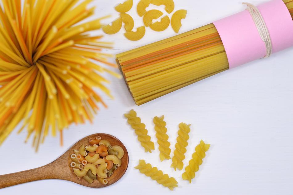 dry pasta on the table