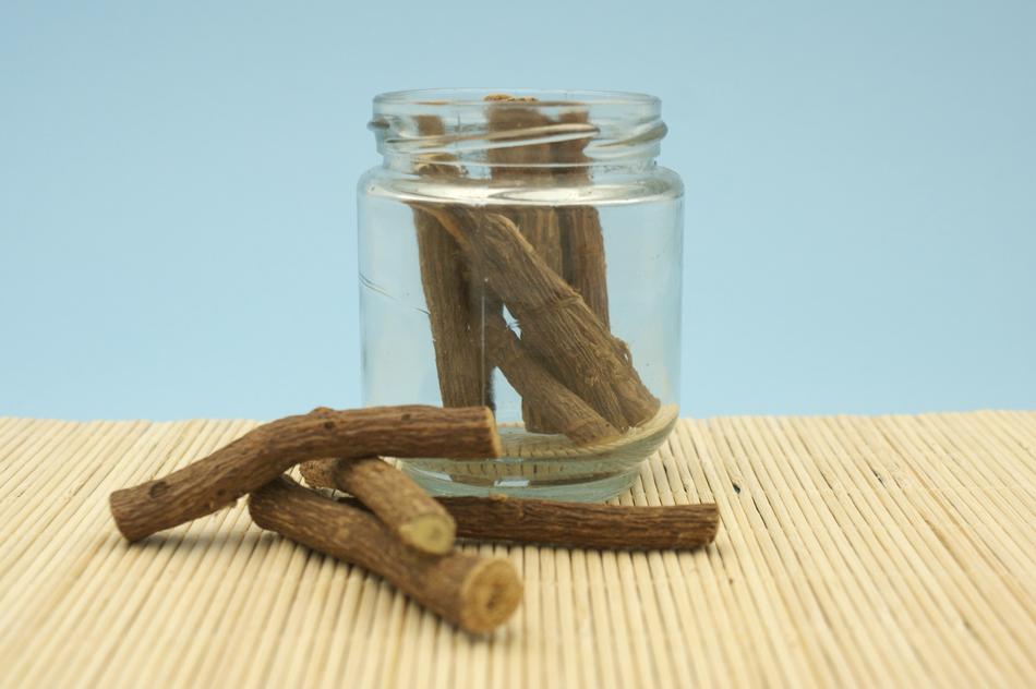 licorice root in a jar