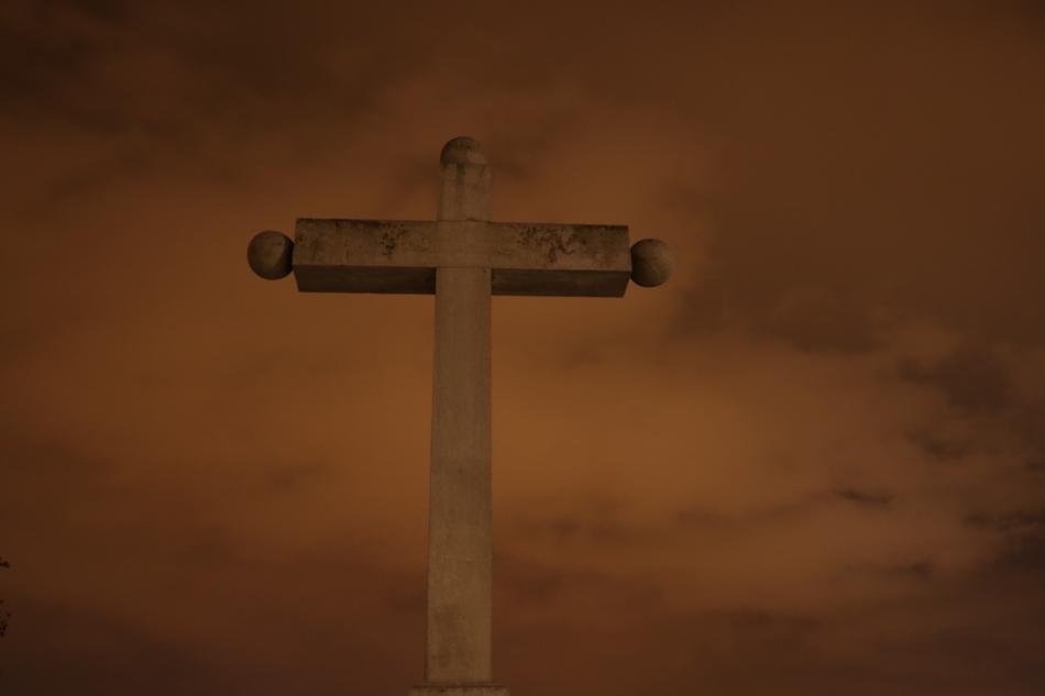 cross white background orange