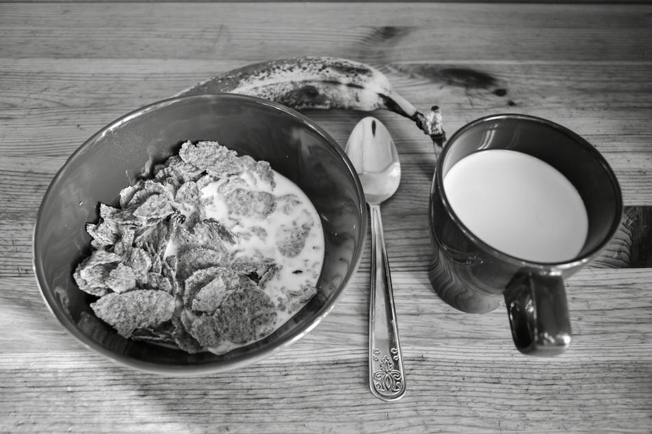 sweet milk with a snack