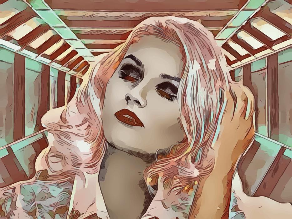girl pink hair kind of