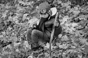 Boy at Autumn Park