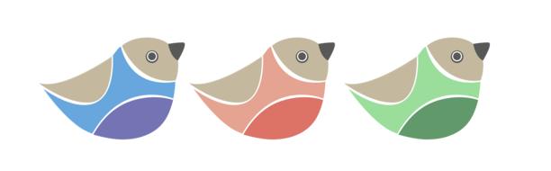 birds digital illustration easter