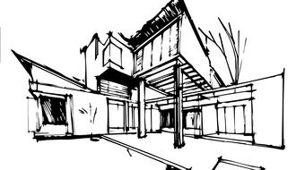 sketch architecture monochrome bw