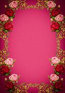 ornament retro picture frame flower