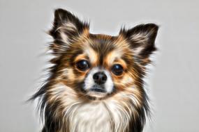 little fluffy dog look