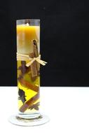 scented candle with spices, handmade