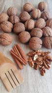 Tasty healthy nuts on the table