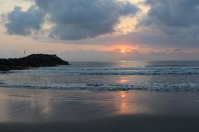 Sunset Over Sea beach view