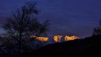 Glowing Mountain Alpine Surselva