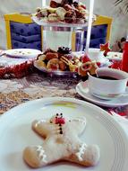 Christmas gingerbread on a plate