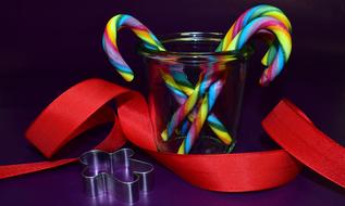 colored candies in a jar
