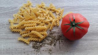 dried pasta and tomato