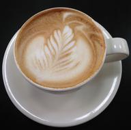 sweet delicious coffee with a pattern