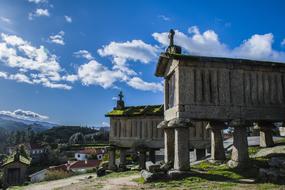 historic stone Architecture on hill