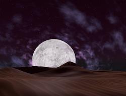 Moon Desert Night