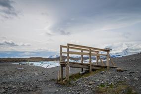 Iceland Ice Wooden Frame