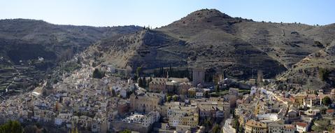Mountain village Panoramic Landscape view