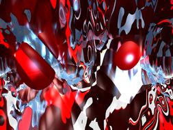 red desktop abstract lines