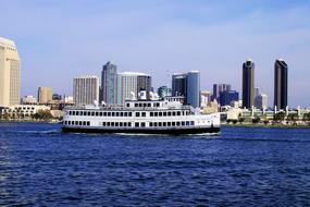 San Diego Skyline Ocean Boats