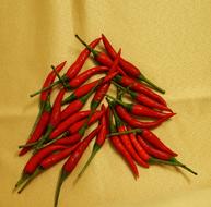 red hot peppers on the table